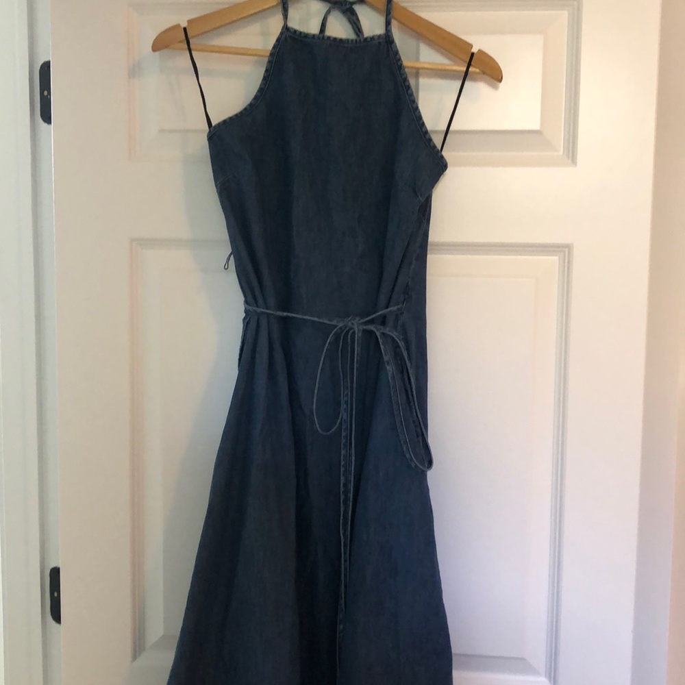 GAP denim wrap dress